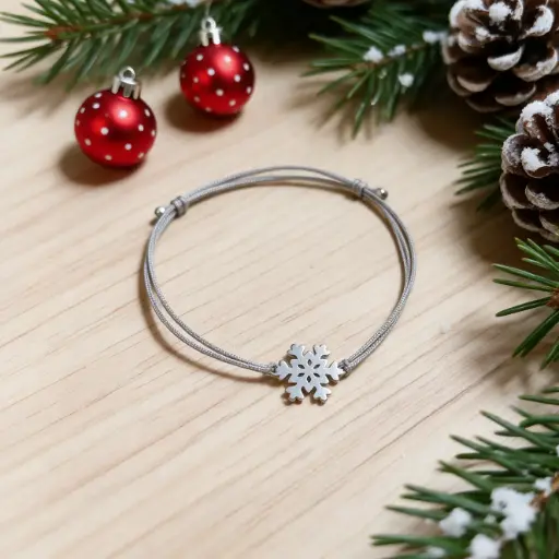 [US0424] Bracelet "Flocon de neige"