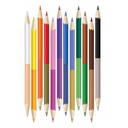 Tube de 12 crayons de couleur double-mine