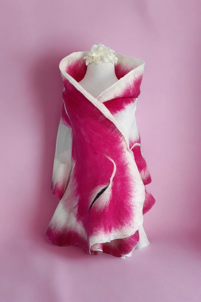 Châle "Eté rose"