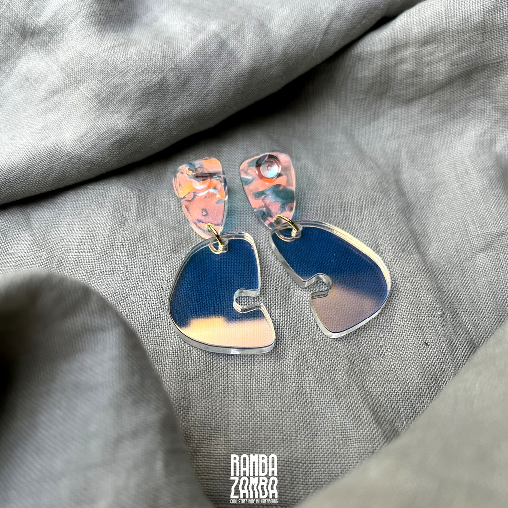 Boucles d'oreilles RAMBAZAMBA "Comma iridescent"