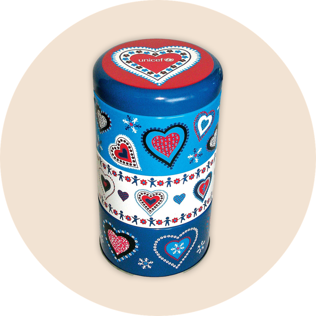 BOITE 3 NIVEAUX COEURS/MOSAIQUE UNICEF