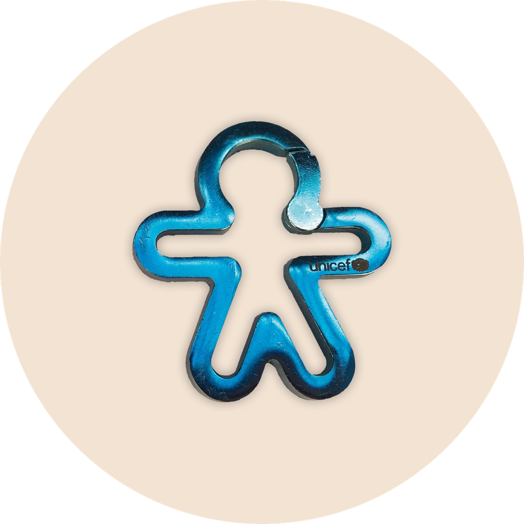 Porte-clés bleu "unissons-nous"
