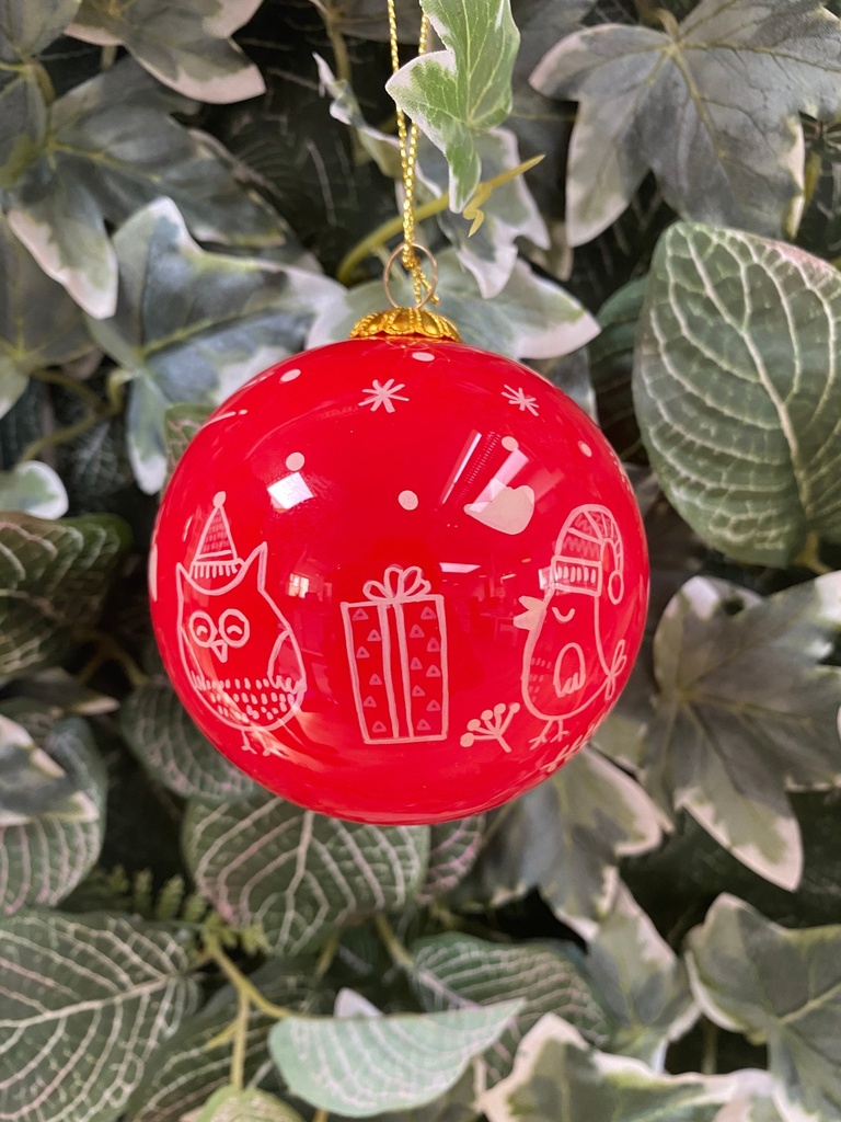 Boule de noël "animaux"