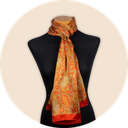 Foulard en soie imprimé floral