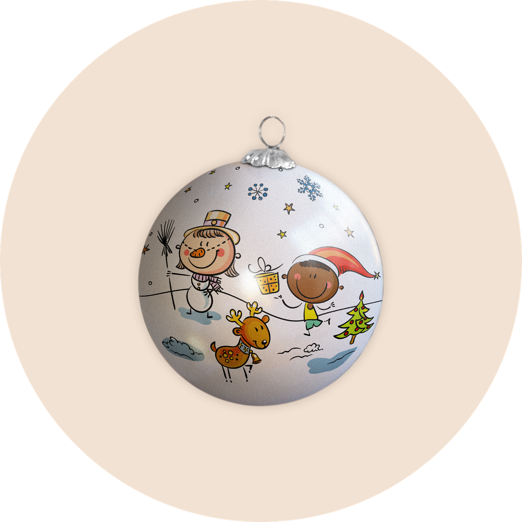 Boule de Noel "enfants dansants"