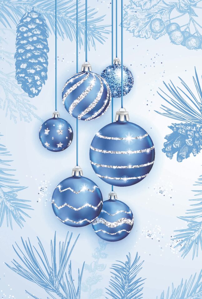 Boules de Noël bleues