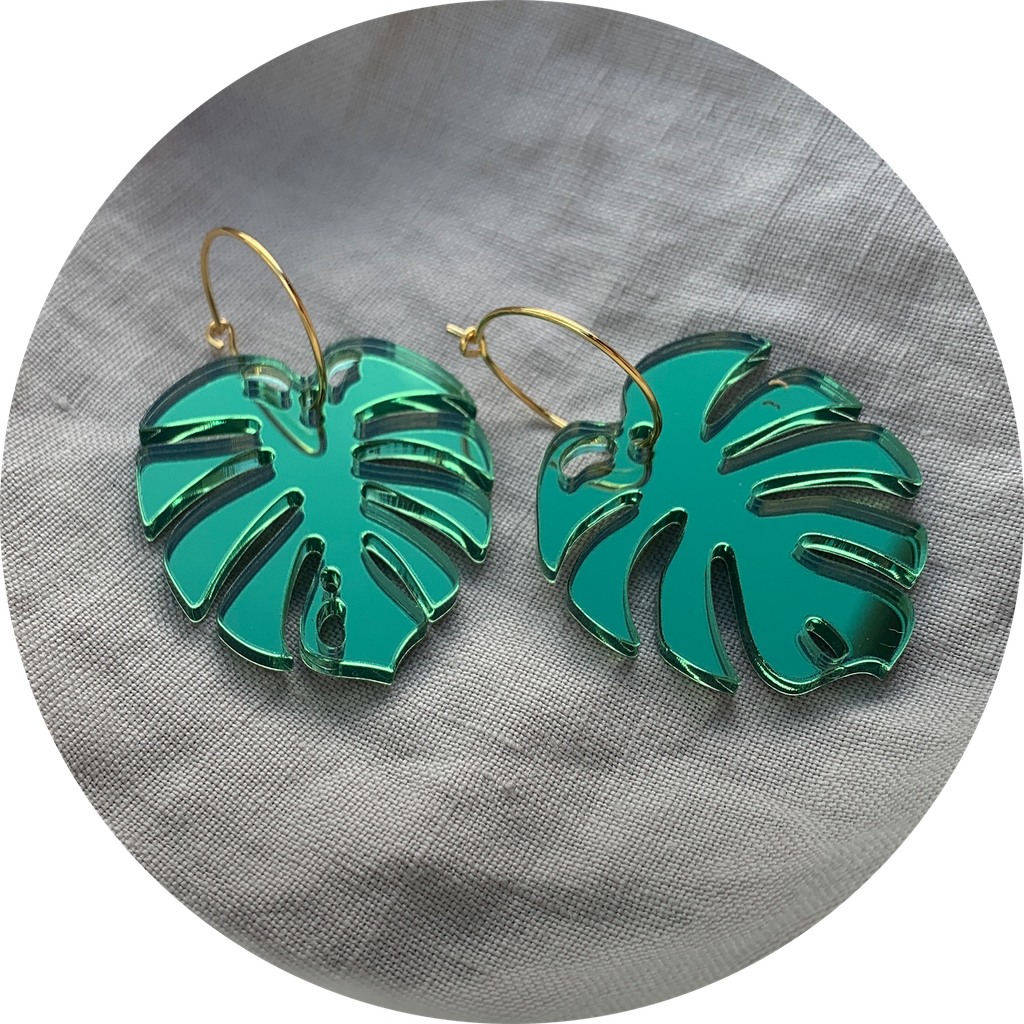 RAMBAZAMBA Boucles d'oreilles "Monstera"