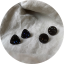 Boucles d'oreilles "MINI SET black confetti sprinkles"