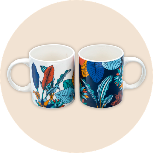 [TROUF0080] Duo de mugs (végétal)
