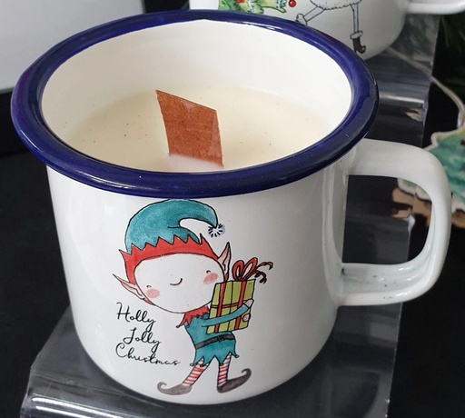 [US0079] Bougie dans une tasse Elfe Christmas