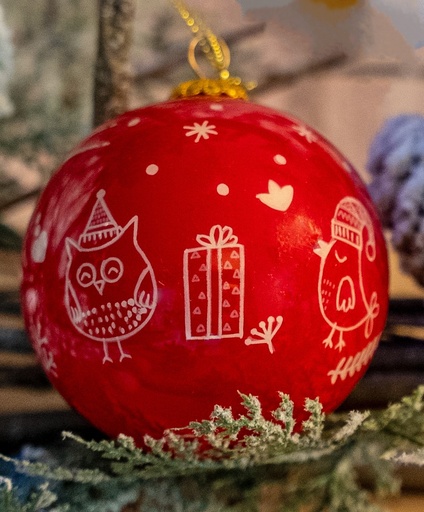 [U7252] Boule de Noel "Animaux"