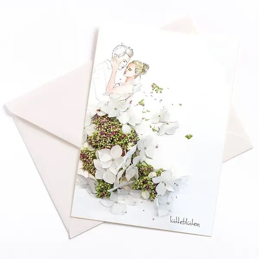 [US0114] Carte de mariage "Hydrangea"