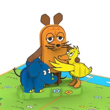 [US0118] Carte d'anniversaire "The Mouse - Best Friends"