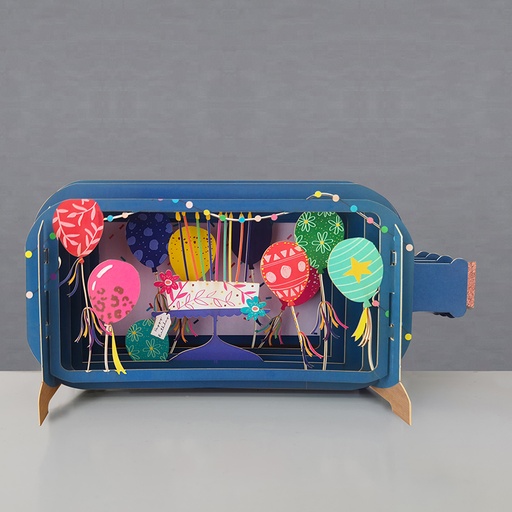 [US0138] Carte d'Anniversaire "Ballons"