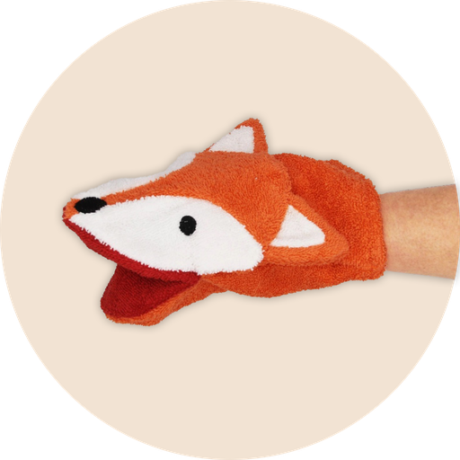 [US0165] Gant de Toilette large "Fox" coton bio