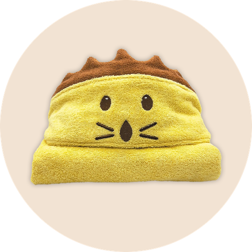 [US0170] Poncho de bain "Lion" coton bio