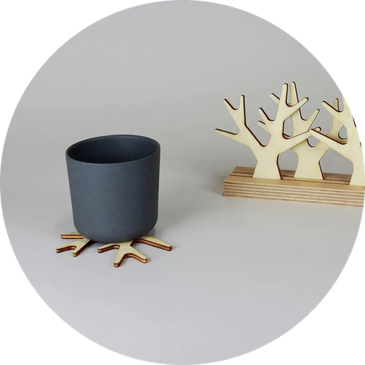 [US0263] Sous-verre "Arbre" - Lot de 4