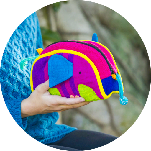 [US0291] Etui en tissu "Elephant"