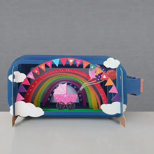 [US0321] Carte de naissance "Baby girl"