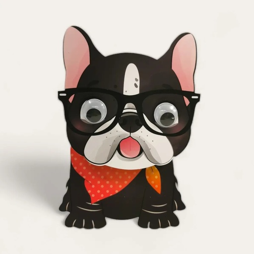 [US0324] Carte d'anniversaire "Bulldog"