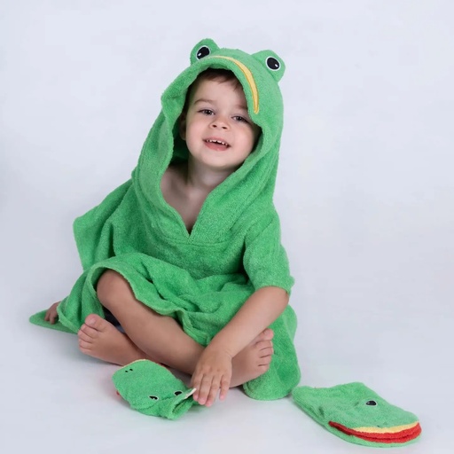 [US0327] Poncho de bain "Grenouille"