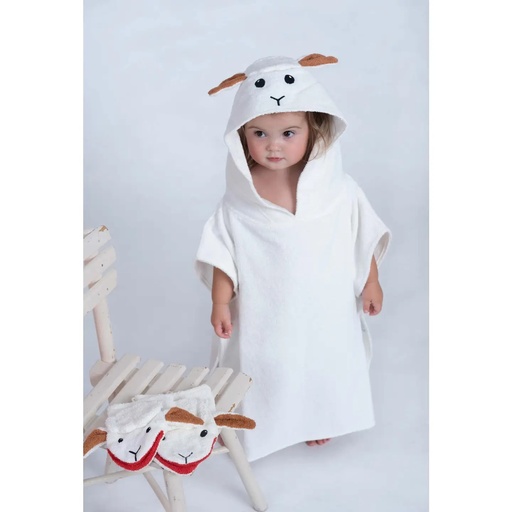 [US0328] Poncho de bain "Mouton"
