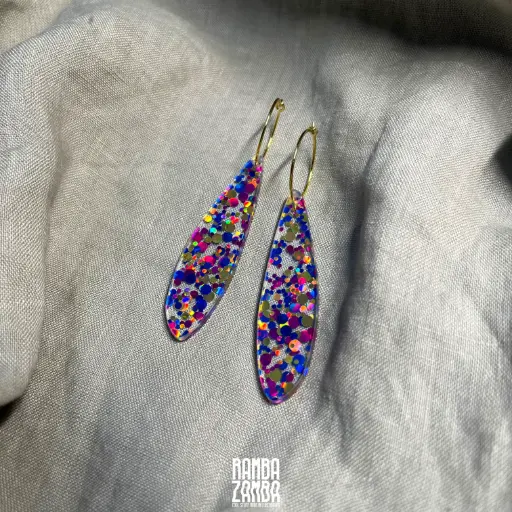 [US0396] RAMBAZAMBA boucles d'oreilles "Poppy hoops"